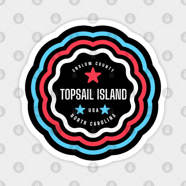 Topsail Island, NC Summer Patriotic Pride This Fourth Magnet by Contentarama