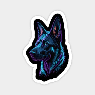 Retro Vintage German Shepard Design Magnet