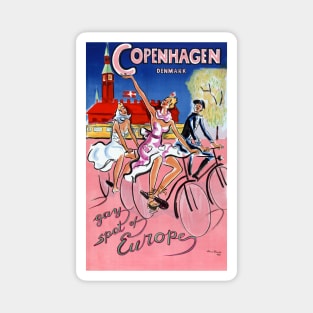 Vintage Travel Poster Copenhagen Denmark Magnet