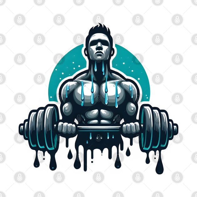 Gym Sweat Dumbbells by ThesePrints