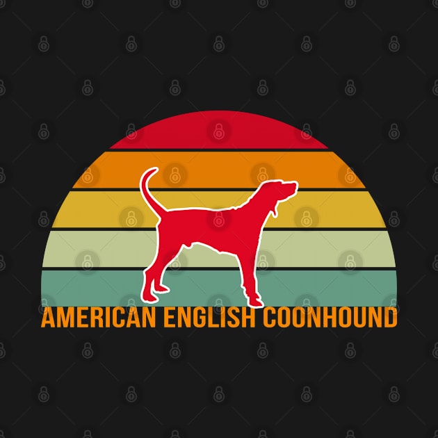 American English Coonhound Vintage Silhouette by seifou252017