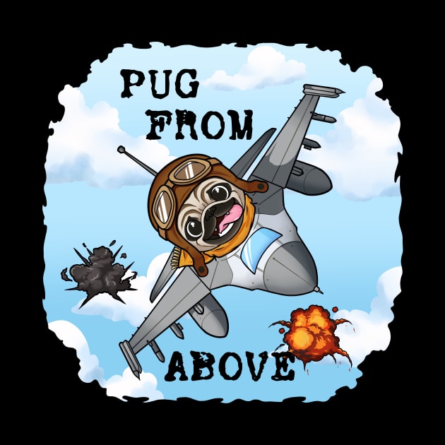 Pug Fighter: The Aerial Warlord Unleashed by Holymayo Tee