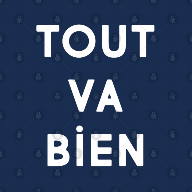 Tout va bien (navy & white) by LetsOverThinkIt