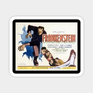 Classic Frankenstein Movie Poster - Halloween Magnet