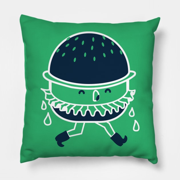 Little Burger Boy Pillow by sukumolnunt