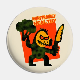 Broccoli monster Pin