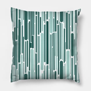 Green Line abstract geometric pattern Pillow