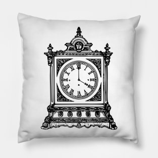 Vintage Royal Table Clock Pillow