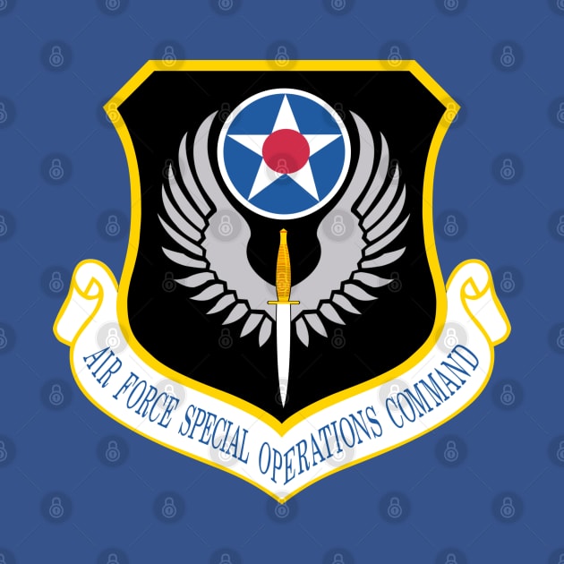 AFSOC - Small Chest Emblem - Air Force Special Operations Command by Desert Owl Designs