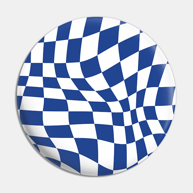 Everton Distorted Checkered Pattern Pin by Footscore