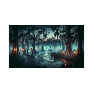 Haunted Swamp on an Eerie Night T-Shirt