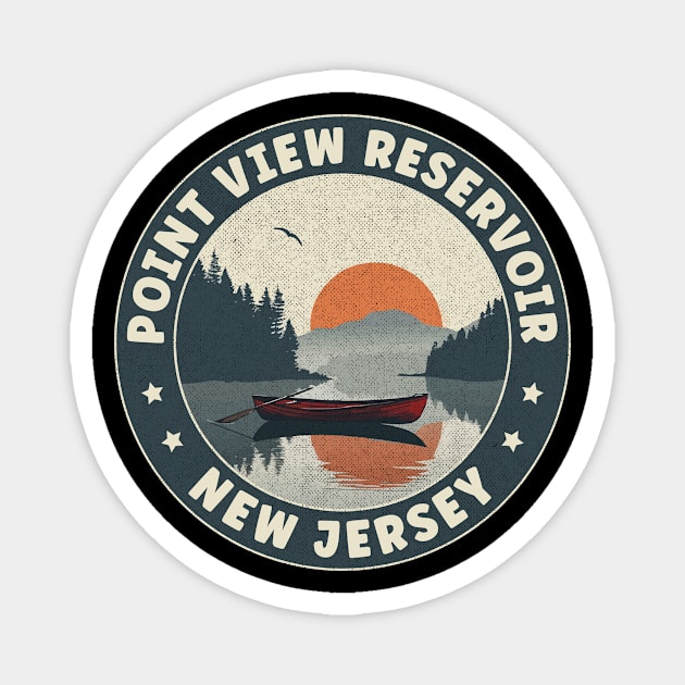 Point View Reservoir New Jersey Sunset Magnet by turtlestart