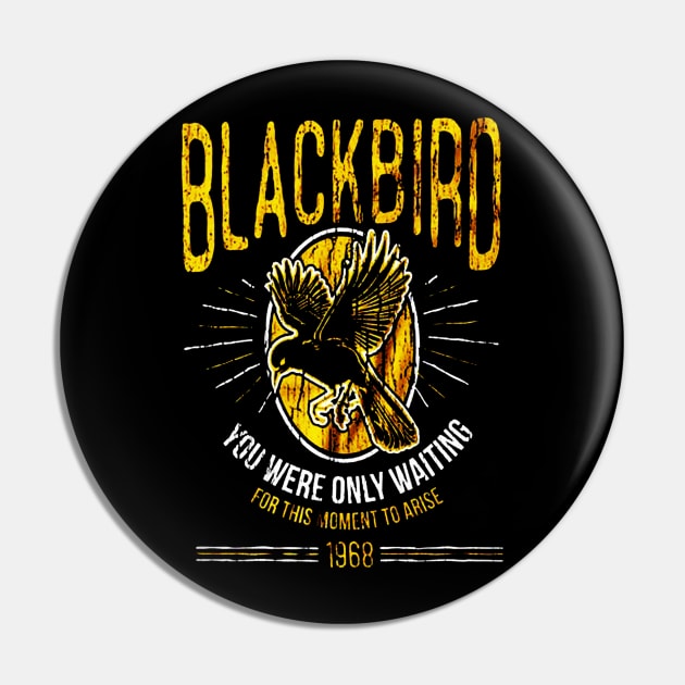 Blackbird Pin by hopeakorentoart