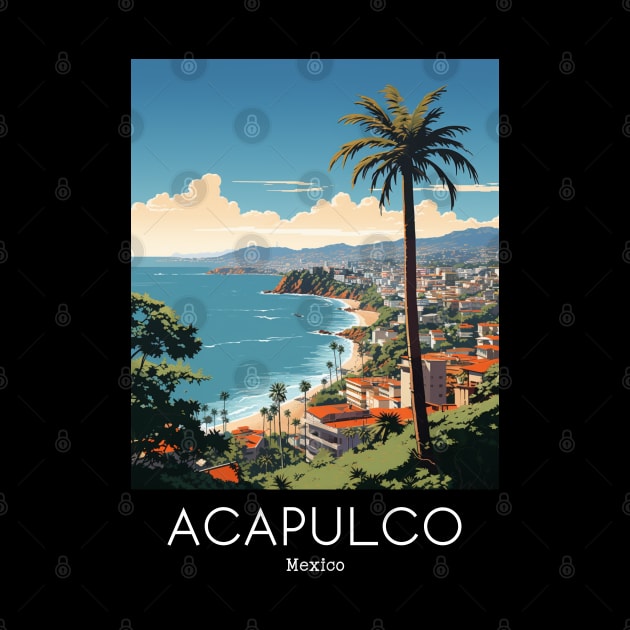 A Vintage Travel Illustration of Acapulco - Mexico by goodoldvintage