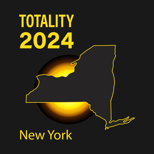 Total Solar Eclipse New York State 2024 by Rocky Ro Designs