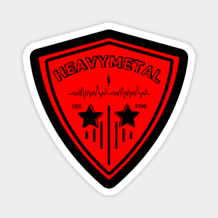 Heavy metal logo pick guitar Magnet