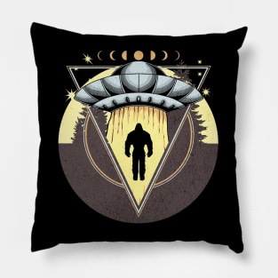 Bigfoot And UFO Pillow