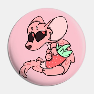 Sable Hugging Strawberry Pin