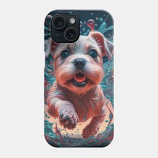 Terrier Artwork: Elegance and Spirit Captured in Artistic Splendor Phone Case