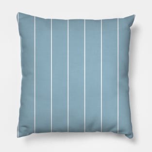 Classic Geometry / Stripes on Vintage Sky Blue Pillow