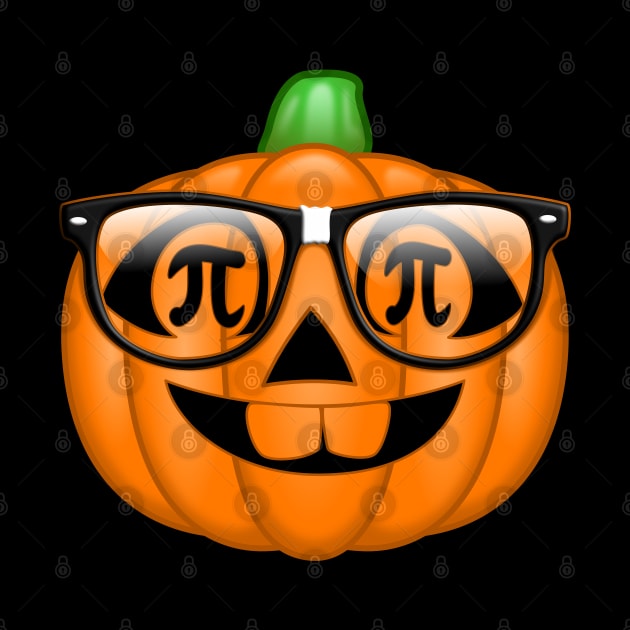 Pi Math Nerdy Pumpkin Emoji Nerd Glasses Jack O Lantern by PnJ