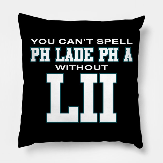 Philadelphia LII (Black) Pillow by GloopTrekker