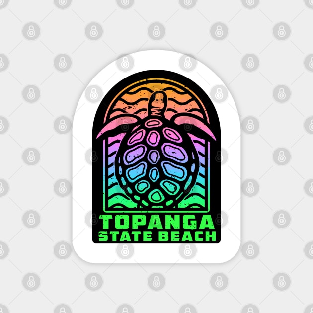 Topanga State Beach California Sea Turtle Park Magnet by DD2019