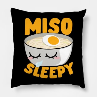 Miso Sleepy Japanese Noodle Soup Food Lover Gift Pillow