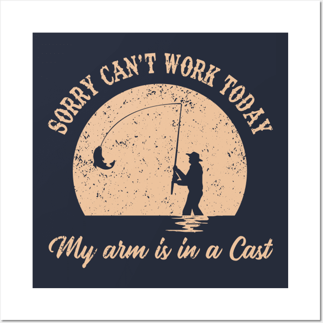 Funny Fishing I Cant Work Today My Arm | Sticker