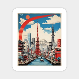 Tokyo Japan Vintage Poster Tourism 4 Magnet