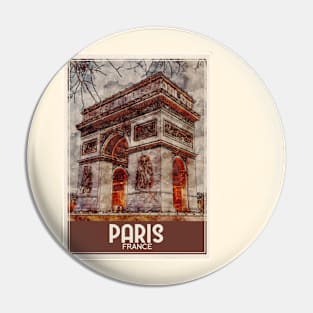 Travel Art Paris France Pin