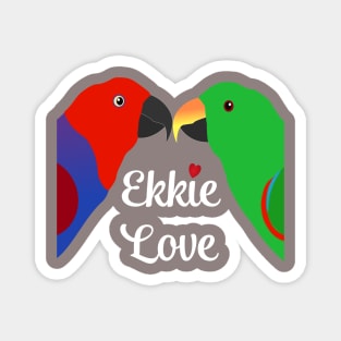 Eclectus Male Female Love Heart Magnet