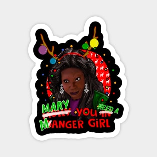 Molly / Mary You in Danger Girl, Whoopi Goldberg Christmas Jumper Sweater Magnet