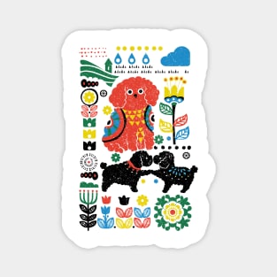 Scandinavian Poodle Magnet