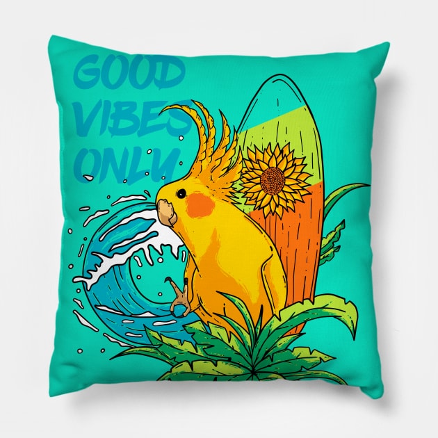 Good Vibes Only Pillow by NathanRiccelle