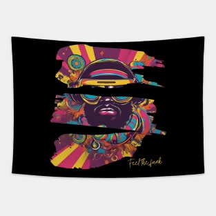 Retro Funk Music Art Tapestry