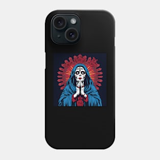 Day Of The Dead - Praying La Calavera Catrina - Santa Muerte Phone Case