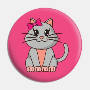 cute little gray cat Pin