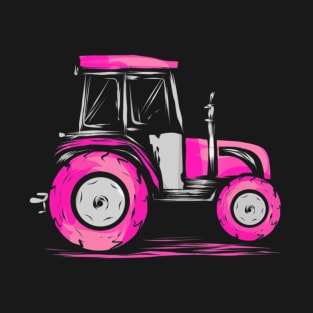 Farm Tractor Gift for Farmer Girl Rancher Agriculture Lady T-Shirt