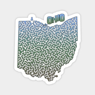 Ohio State Outline Maze & Labyrinth Magnet