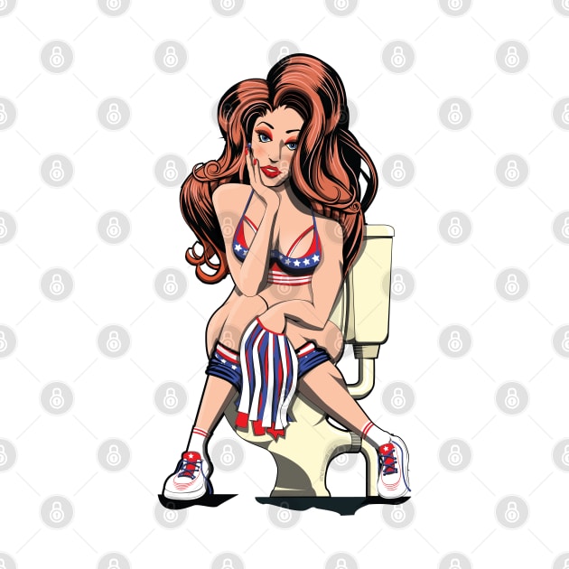 Cheerleader on the Toilet by InTheWashroom