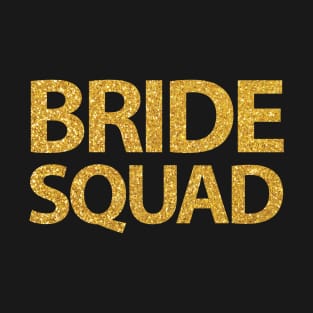 Bride Squad Gold Sequins Effect T-Shirt