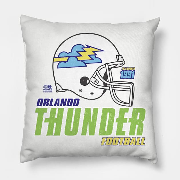 Distressed Orlando Thunder Football Pillow by Tee Arcade