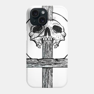 Skull and Reversed Cross Phone Case