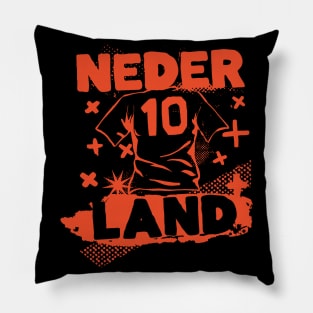 Vintage Netherlands Football // Retro Grunge Dutch Soccer Pillow