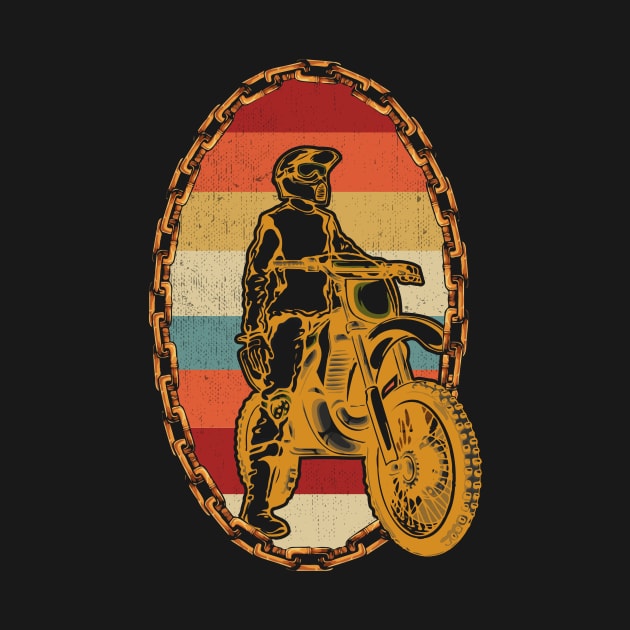 Dirt Bike Motocross Motorcycle Vintage Retro Gift by sumikoric