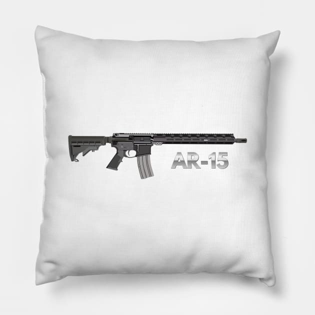 AR-15 Semi-automatic Rifle Pillow by NorseTech