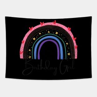 6Th Birthday Rainbow Birthday Countdown 6 Year Old Birthday Tapestry