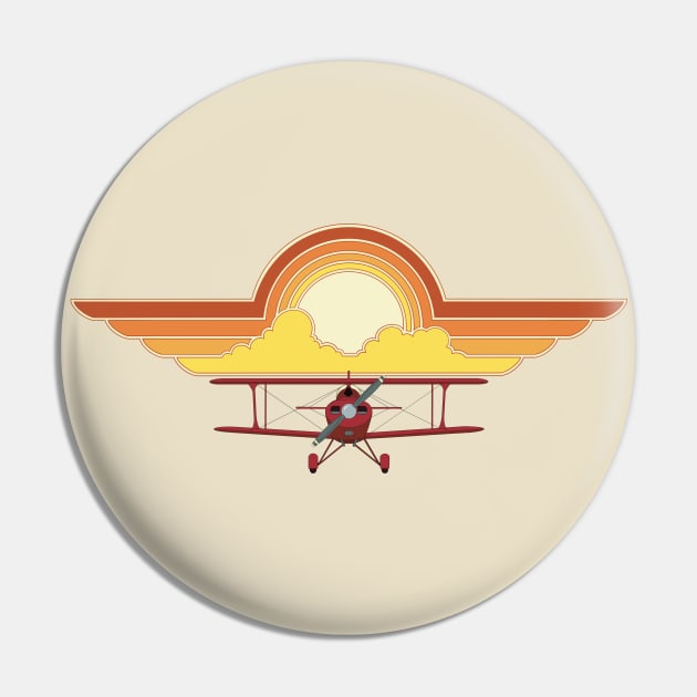 Pitts Biplane Sunset Pin by Kassi Skye