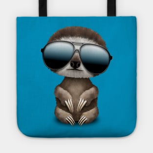 Cool Baby Sloth Wearing Sunglasses Tote